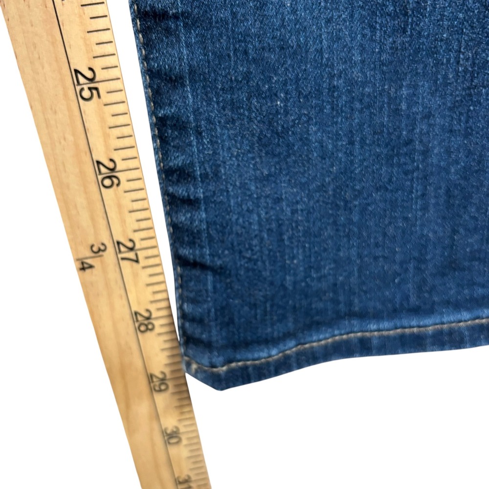 Eddie Bauer Straight Jeans Womens S0 Blue Slightly Curvy Dark Denim Normcore - Picture 4 of 7
